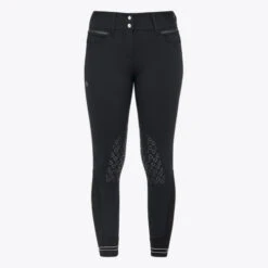 Cavalleria Toscana Silicone Logo Breeches Knee Grip -Cavalleria Toscana Store silicone print ct breeches black front PAD175 JE010 9999 cavalleria toscana 61985.1659818252