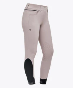 Cavalleria Toscana Silicone Logo Breeches Knee Grip -Cavalleria Toscana Store silicone print ct breeches blush side PAD175 JE010 1A00 cavalleria toscana 02836.1659819124