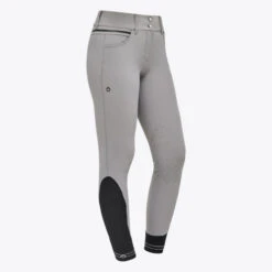 Cavalleria Toscana Silicone Logo Breeches Knee Grip -Cavalleria Toscana Store silicone print ct breeches taupgrey side PAD175 JE010 8C00 cavalleria toscana 55462.1659819253