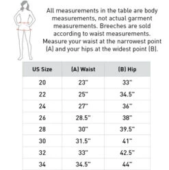 Horze Andrea High Waist Full Seat Breeches -Cavalleria Toscana Store size chart breeches women horze 16957.1652822527