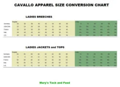 Cavallo Christina Breeches Full Grip -Cavalleria Toscana Store size chart cavallo apparel 75060.1676593410
