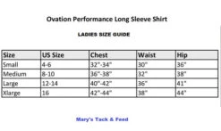 Ovation Performance Long Sleeve Show Shirt -Cavalleria Toscana Store size guide performance LS 471225 ovation 14838.1622923373