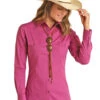 Panhandle Solid Stretch Snap Shirt -Cavalleria Toscana Store solid stretch snap ls orchid front 22S3161 panhandle 52611.1651865613