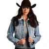 Stetson Ladies Sherpa Denim Jacket