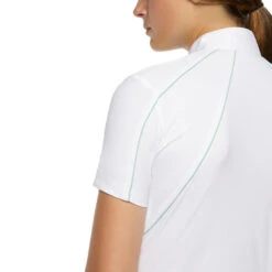 Cavalleria Toscana Sunbeam Competition Polo -Cavalleria Toscana Store sunbeam comp polo ss white back detail POD291 JE022 0001 cavalleria toscana 33803.1651184901