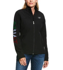 Ariat Team Softshell Mexico Jacket -Cavalleria Toscana Store team mexico jacket black front 10031428 ariat 02175.1673560284