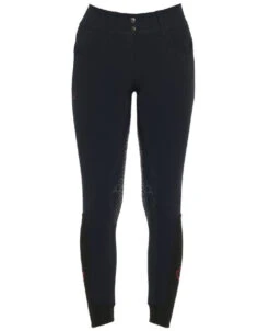 Cavalleria Toscana Team Red Stripe Full Grip Breeches -Cavalleria Toscana Store team red stripe FG navy front PAD161 JE010 7001 CT 28185.1639866190