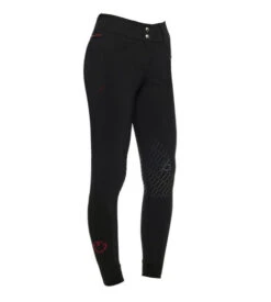 Cavalleria Toscana Team Red Stripe High Waist Breeches -Cavalleria Toscana Store team red stripe hi waist light black side PAD162 JE010 9999 CT 86179.1640812843