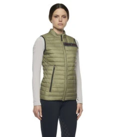 Cavalleria Toscana Team Red Stripe Quilted Vest -Cavalleria Toscana Store team stripe vest verde side GLD250 NY086 5D00 CT 58047.1642285531