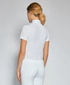 Cavalleria Toscana Tech Piqué Polo Short Sleeve -Cavalleria Toscana Store tech pique polo SS white back POD351 PA005 0001 CT 55024.1688778941