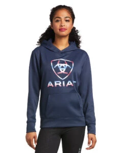 Ariat TEK Hoodie -Cavalleria Toscana Store tek hoodie blue nights front 10039793 ariat 76899.1653605127