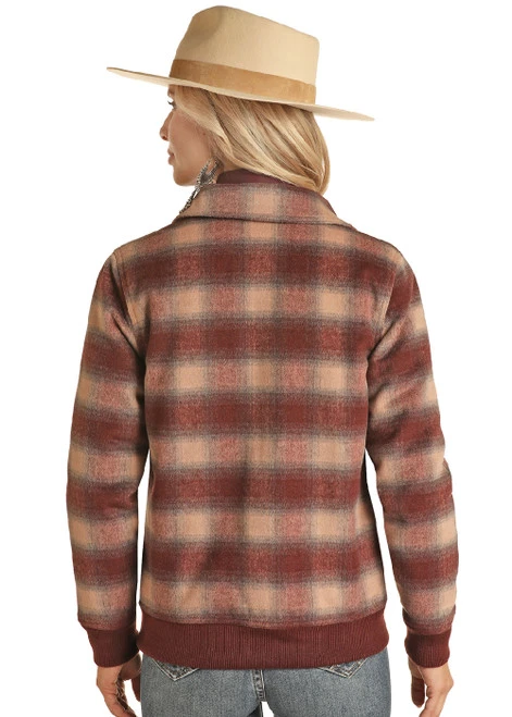 Powder River Wool Plaid Bomber Coat 4 Powder River Wool Plaid Bomber Coat - Image 2